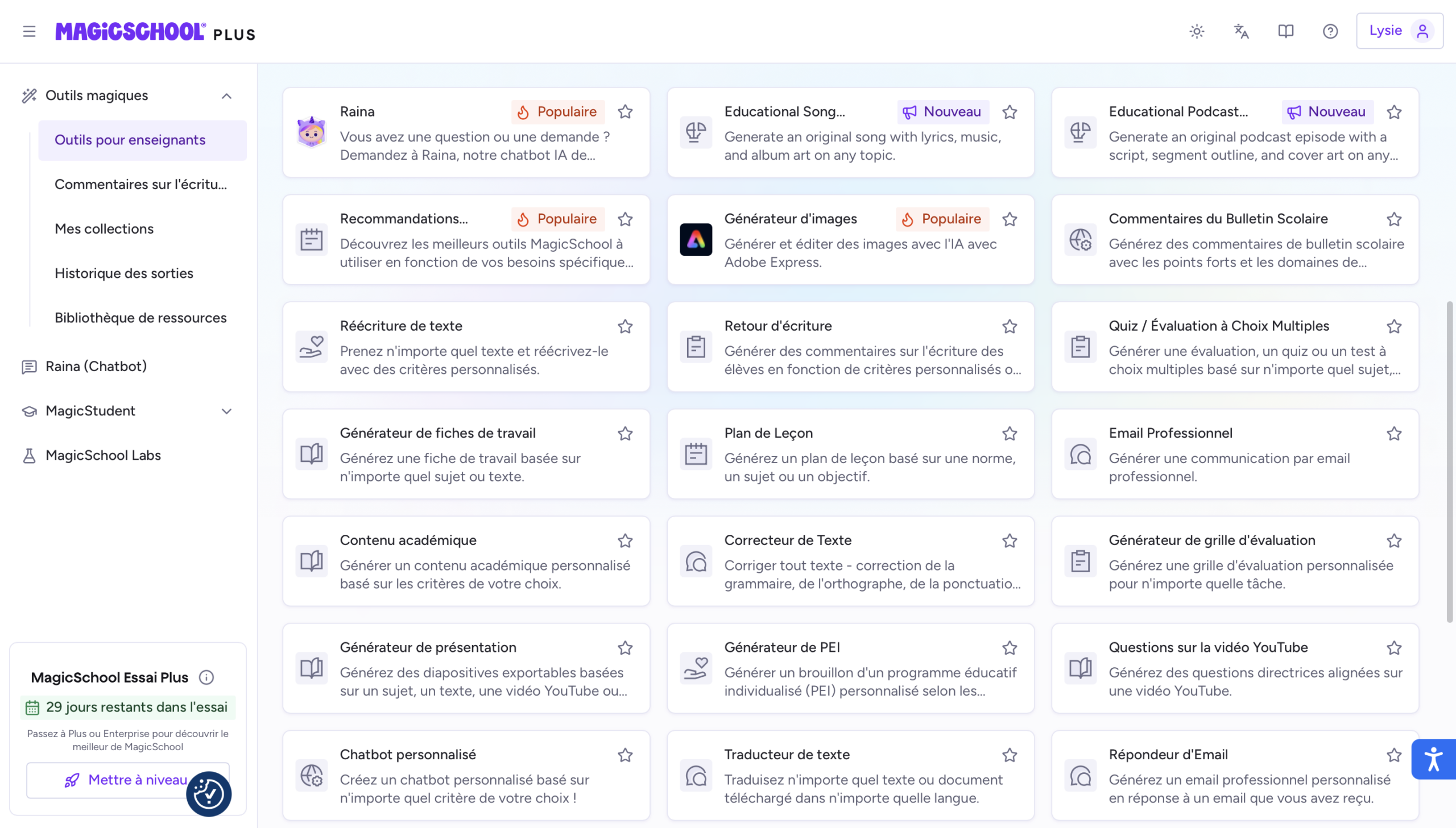 L'IA au service de l'accessibilité magicschool