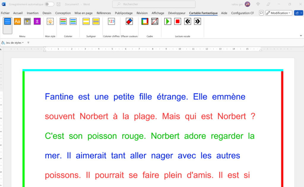 word texte
